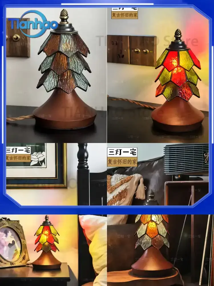Warm Bedside Christmas Gift Decoration Ornament Creative Retro Housewarming Table Lamp for Home Office Decor