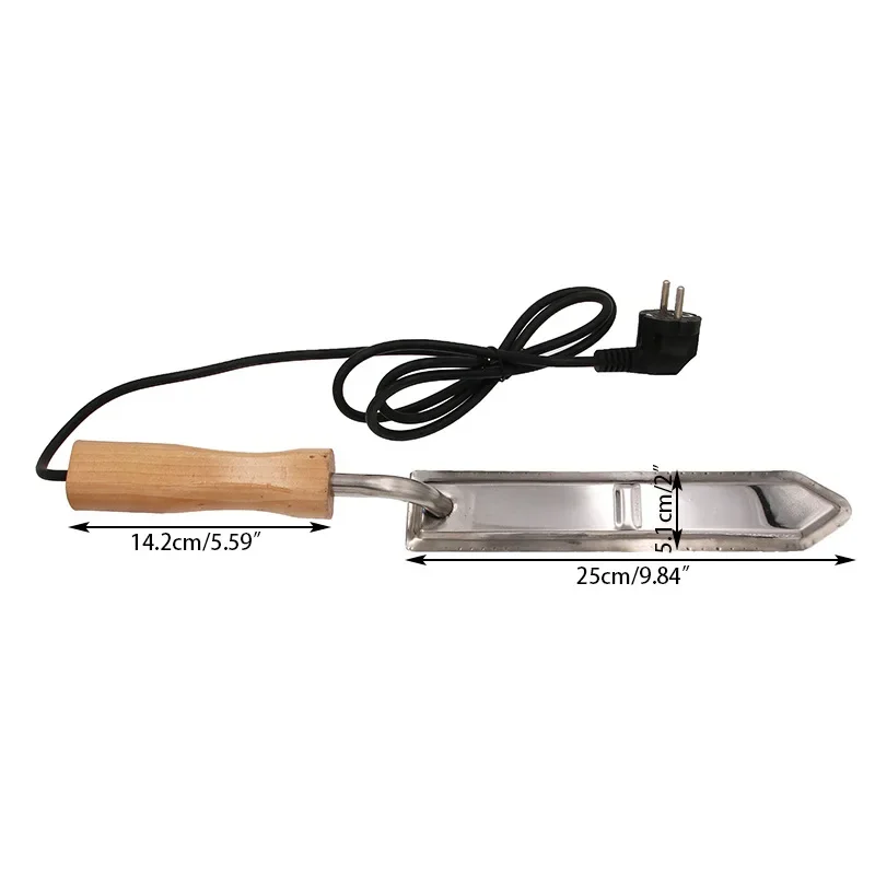 American Standard Electric Honey Knife Bee Beekeeping Equipment Heating Cutting Handle Wooden Tools Stainless Steel Scraper