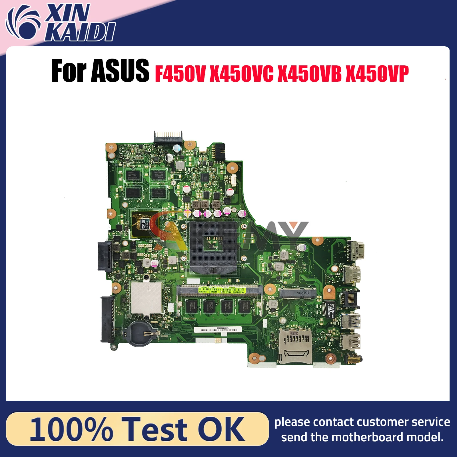 X450VC Laptop Moederbord Voor ASUS VivoBook X450V X450VB X450VC A450V F450V X450VP Notebook Moederbord W/100% testen OK snel schip