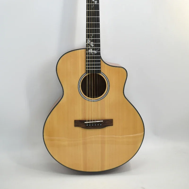 NestBody Gloss Acoustic JEwith Top, Épicéa Massif, 256 Côtés RosFrederick Geake, Haute Qualité, 40"