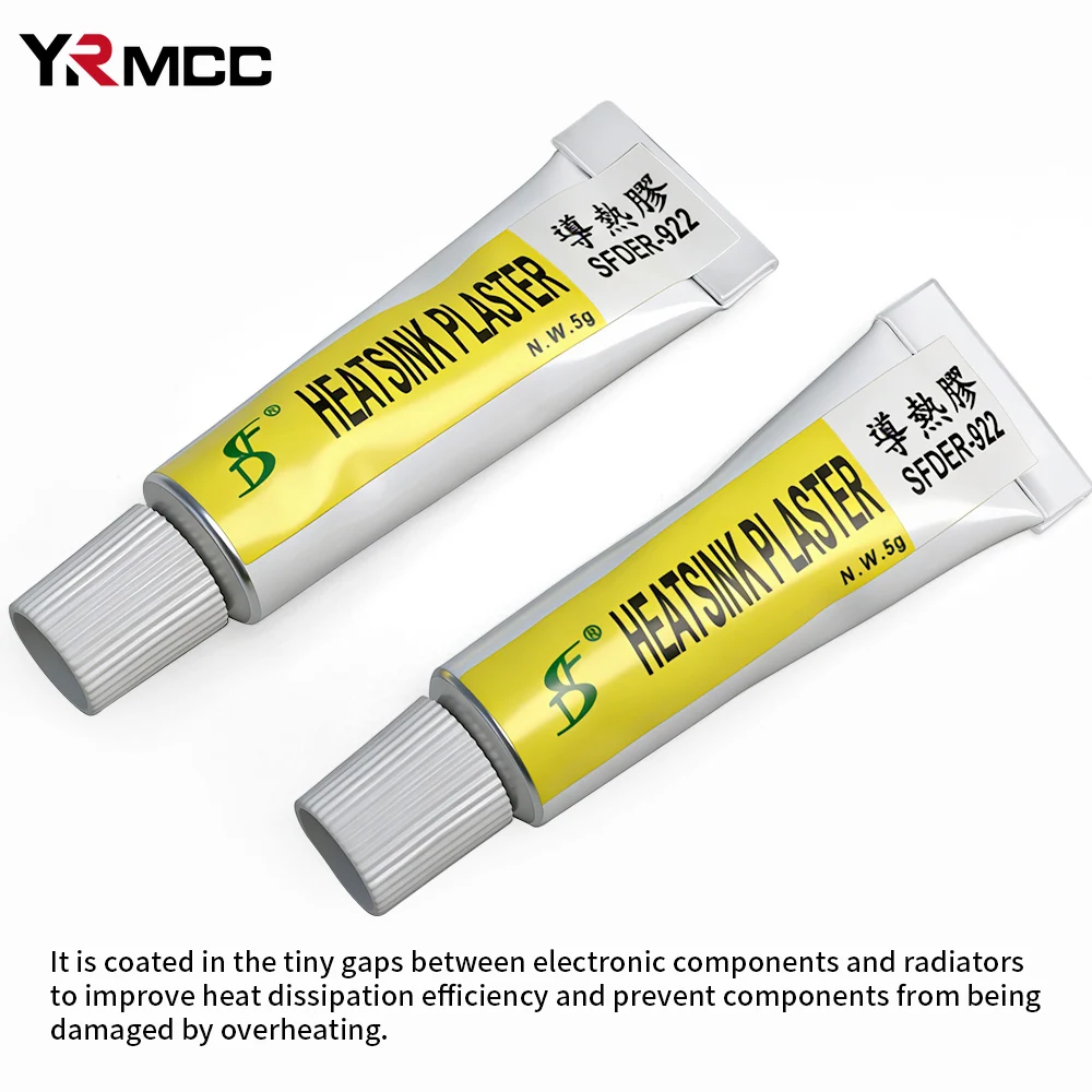Thermal Paste Adhesive Tape 1-20PCS Silicone Adhesive Glue for Cooler Cooling Fan IGBT ECU TCU SoC GPU Light Beads Processor