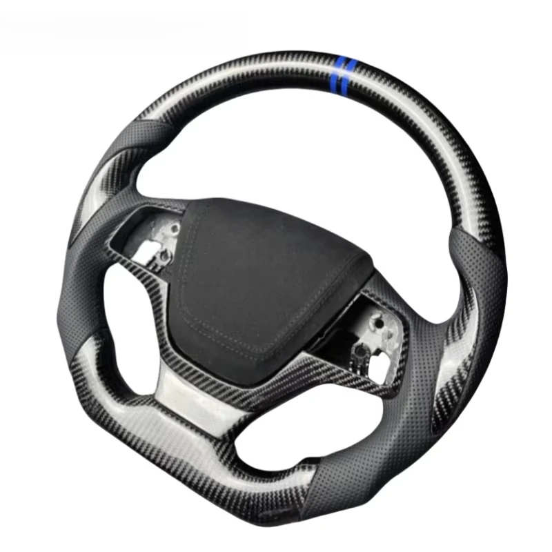 Suitable for Carbon Fiber Leather Racing Wheels - Flat Bottom Sport Modification Customizable Color D-Type Option