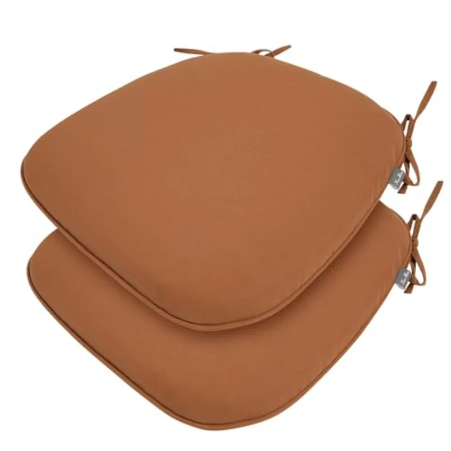 

Комплект из 2 подушек для уличных стульев, U-образные подушки для сидений 17x16x2 дюйма, водонепроницаемые, устойчивые к выцветанию