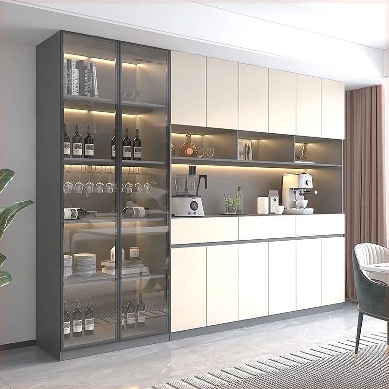 

Стеклянные витрины для гостиной, комнатный барный блок, витрина для спиртных напитков со стеклянной дверью, шкаф, башня для шампанского, очки, пластик