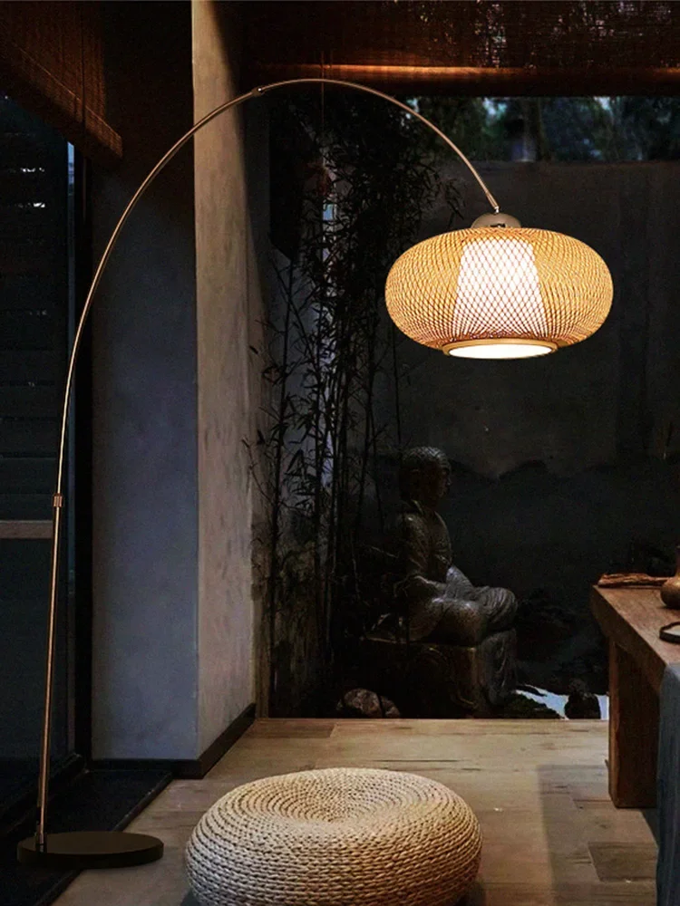 

Fishing lamp Floor Chinese living room study decorative atmosphere Japanese zen