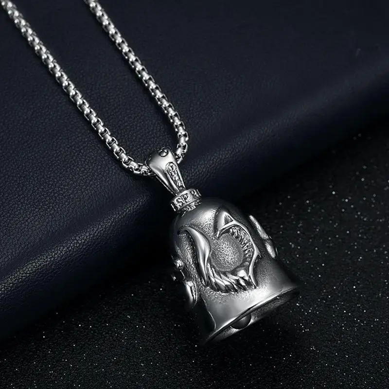 Motorcycles Riding Bell Angel White Wings Love Bell Pendant Stainless Steel Biker Riding Amulet Pendant Motorcycle Hang Bell