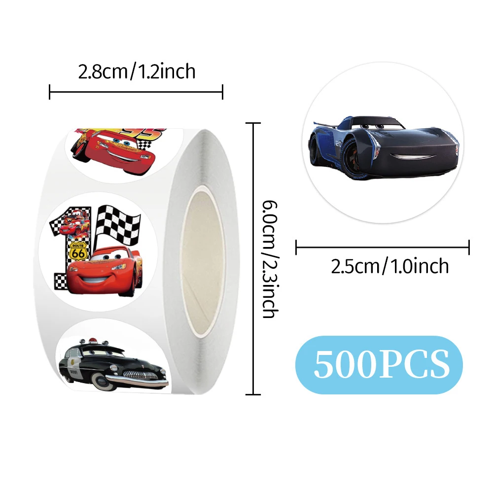

500pcs/Roll Disney Car Anim Movie Stickers Cartoon Waterproof Graffiti Phone Suitcase Notebook Laptop Kid Decoration Sticker Toy
