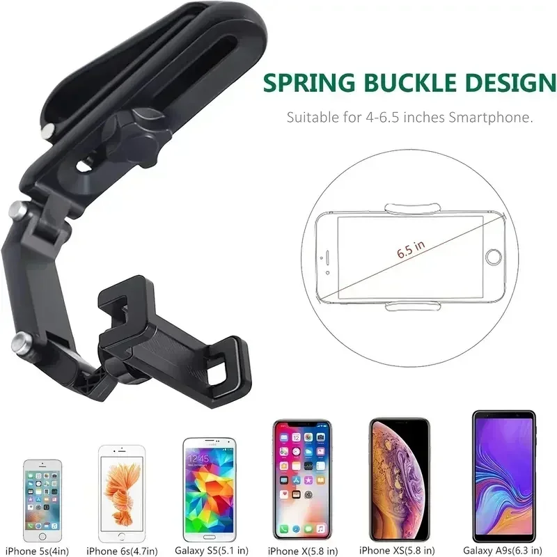 720° Rotating Sun Visor Car Phone Holder Universal Car Mount Stand Navigation GPS Cell Clip Mobile Phone Bracket Support in Car image 5