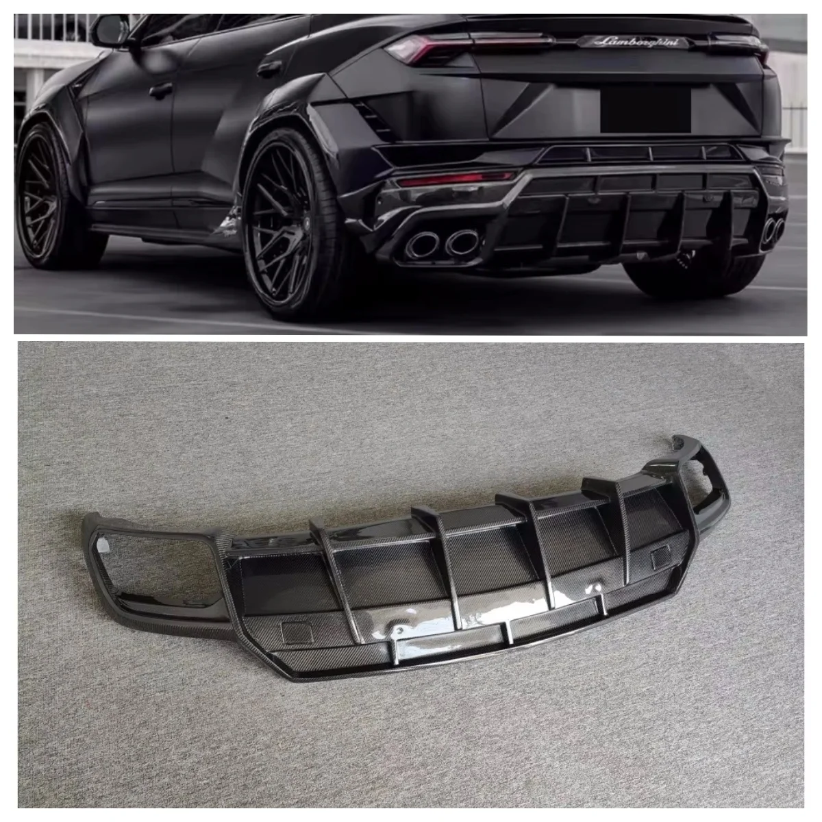 

Используется для комплекта широкого корпуса Lamborghini Urus Upgrade 1016, высококачественный комплект заднего диффузора из углеродного волокна