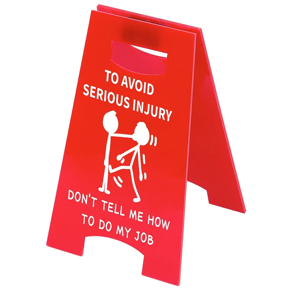 Acrylic Sign Decoration Don't Tell Me How To Do My Job Sign Red 160x97x2mm