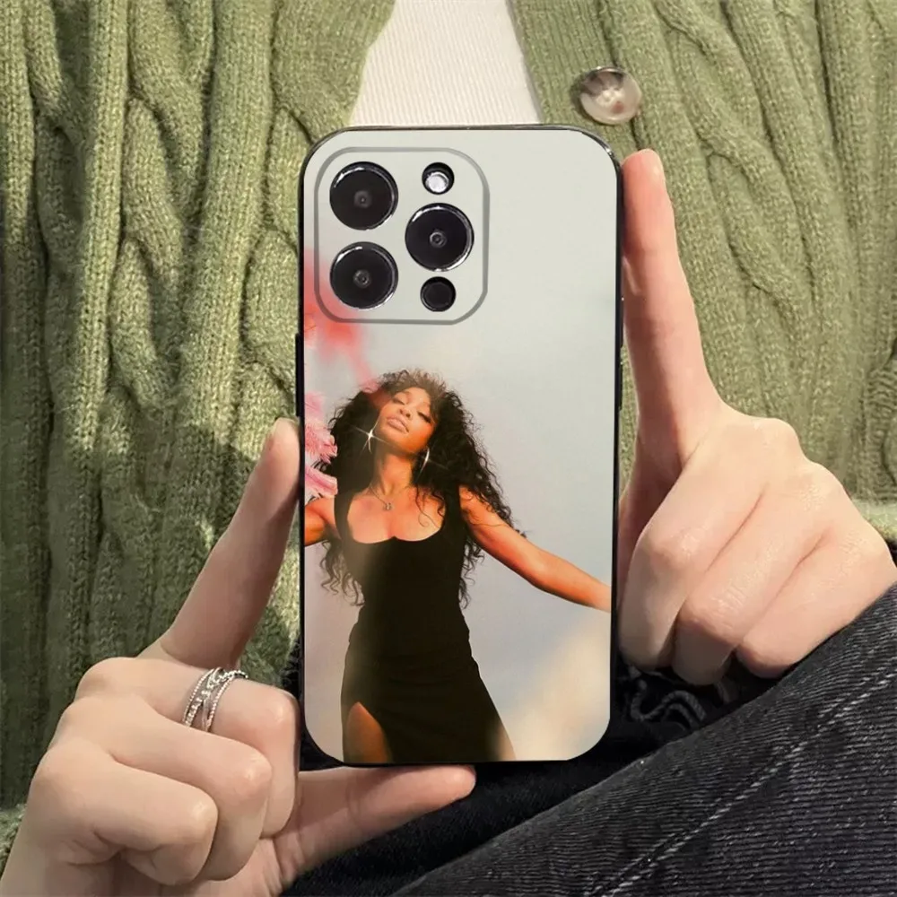 Hot Singer S-sZA L-lana Phone Case For Apple iPhone 15,14,13,12,11,XS,XR,X,8,7,Pro,Max,Plus,mini Silicone Black Cover