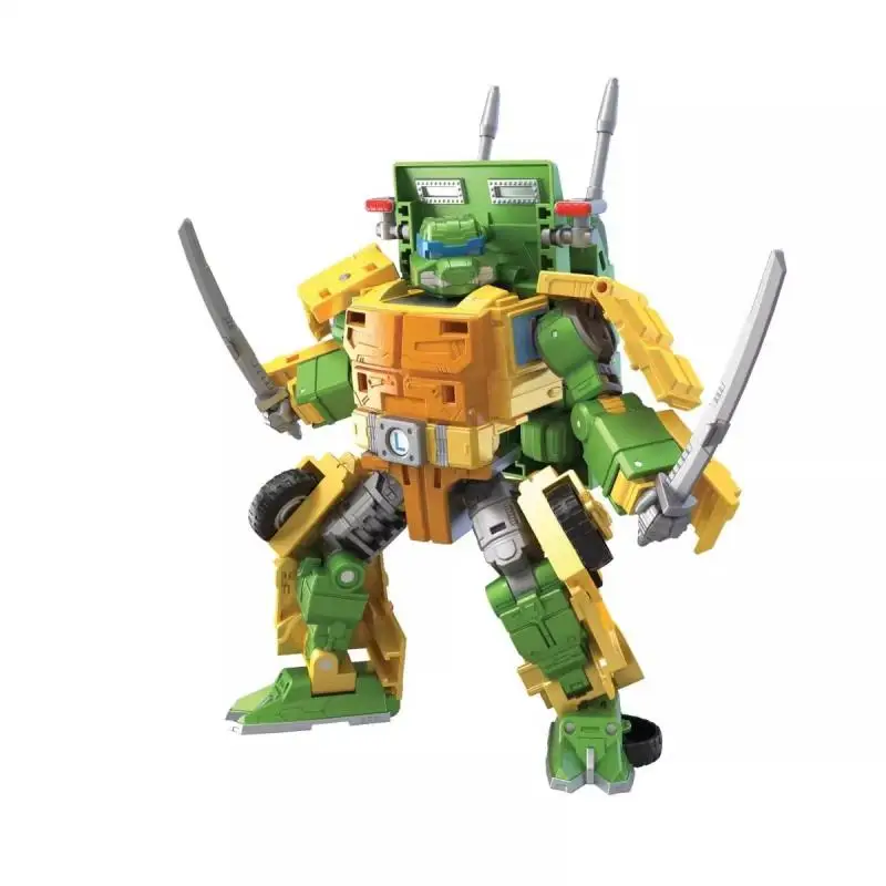 Hasbro Action Figure Model Toy, Transformers Collaborative Teenage Mutant Ninja Turtles Party Wallop, presentes originais, 18cm, Em estoque