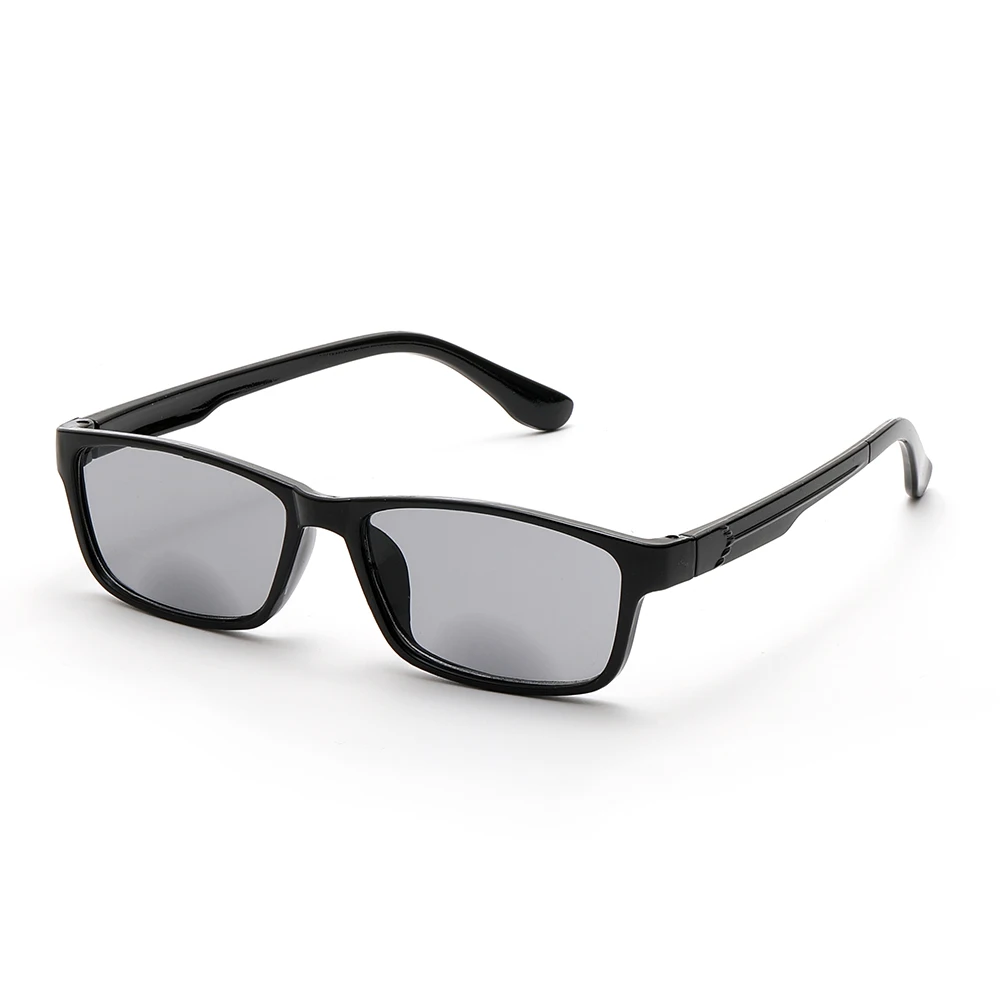Unisex-Rechteck-Lesebrille für Männer und Frauen, HD, grau getönt, Sonnenbrille, Presbyopie-Brille, leicht, Anti-Strahlung, Oculos.