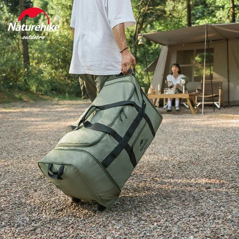 Naturehike Bag XS03 Foldable Trolley Bag Outdoor Travel High Capacity Camping Hiking Luggage Bags Portable Storage