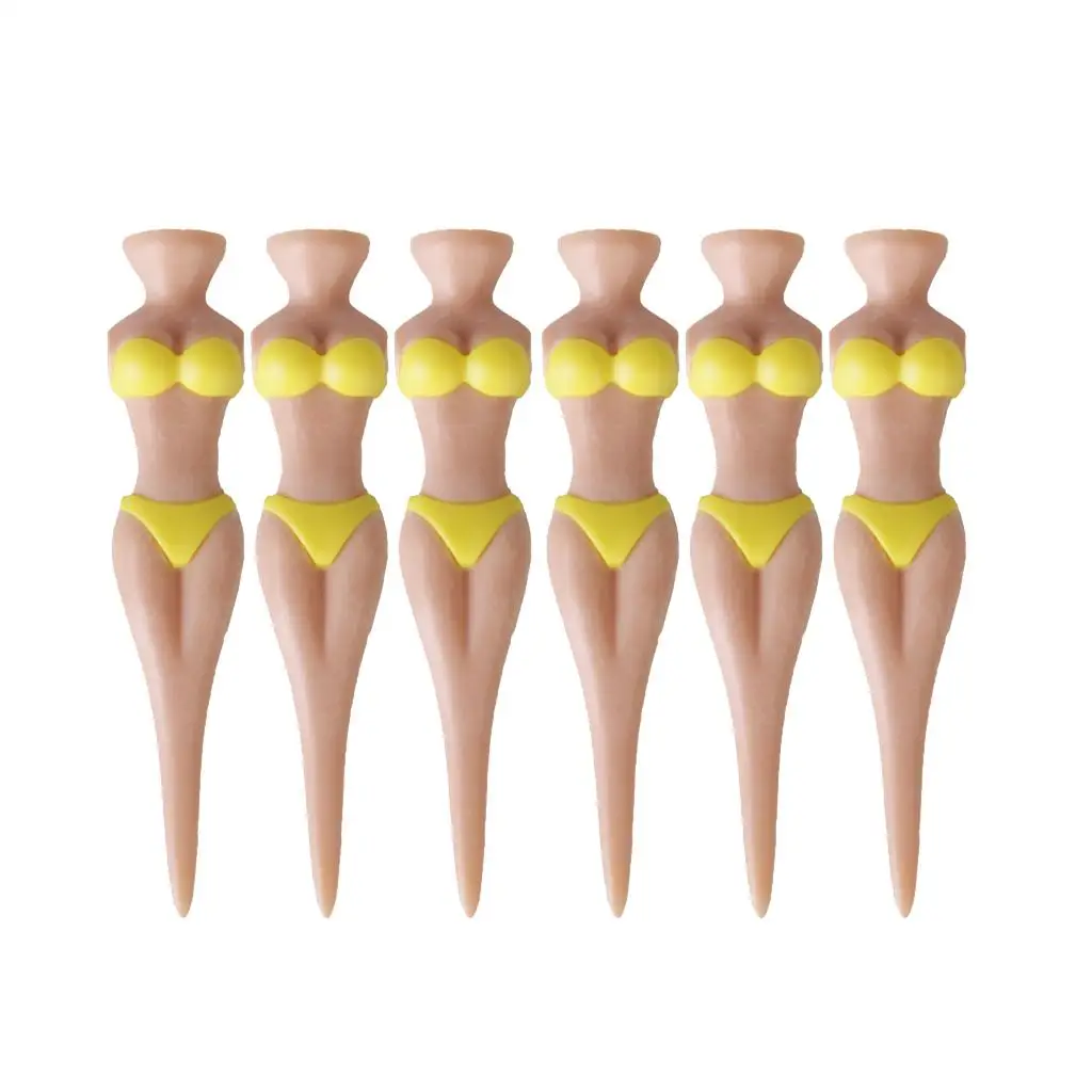 Lady Girl Bikini Golf Tees Plastic Novelty Set for Women Golf Accessories with Divot Tools Party Use