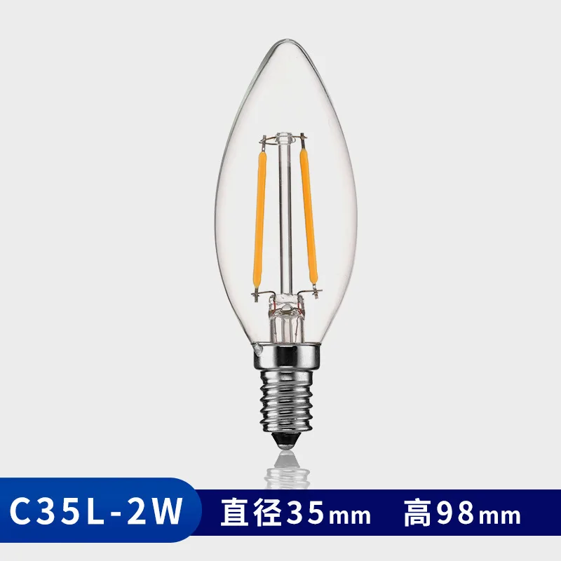 Bombilla LED tipo vela 4W E14 Bombilla LED Edison Blanco cálido