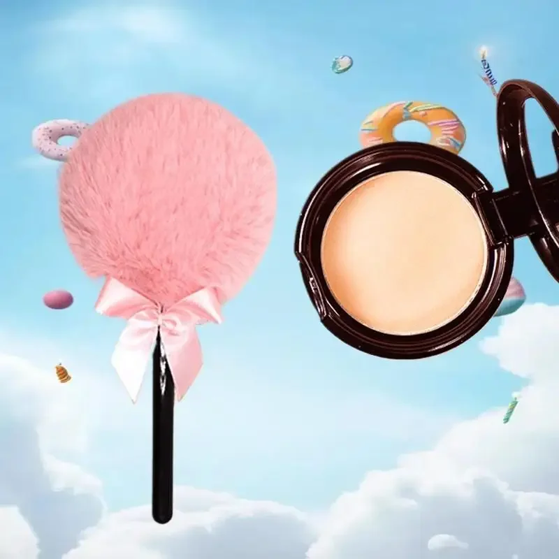 Lollipop Body Powder Applicator Plush Powder Puff With Handle Body Powder Puff Soft Makeup Tool For Face And Body Easy To Use
