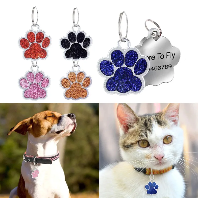 

Personalized Pet Engraving ID Name Tag Dog Anti-lost Custom Collar Leash Accessories Cat ID Phone Tag Pendant Puppy Decorations