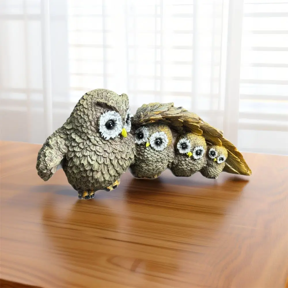 

Desktop Decoration Resin Owl Ornament Cute Creative Animal Statue Vivid Waterproof Miniature Figurine Sculpture TV Cabinet
