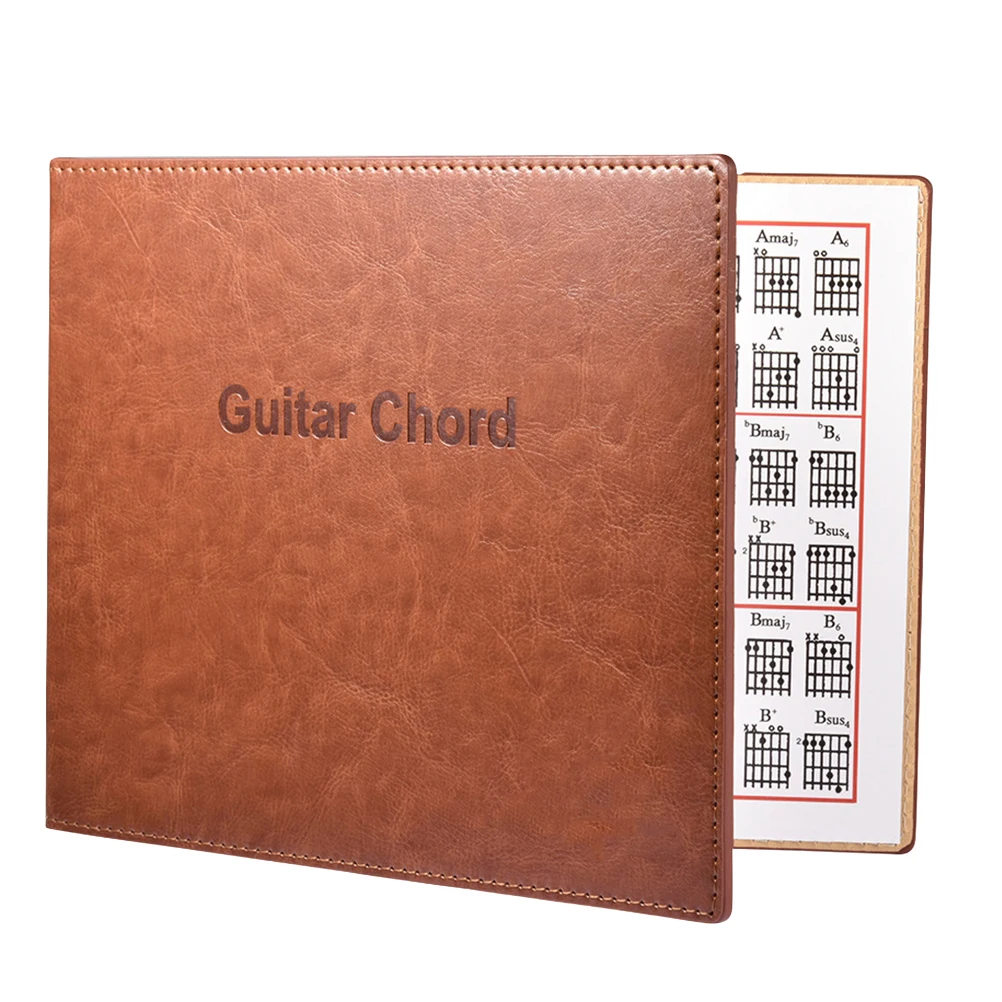 

Guitar Chord Book Beginners Classical Brown Wiro Notebook C Musical Instruments Accessory PU Paper Backpack