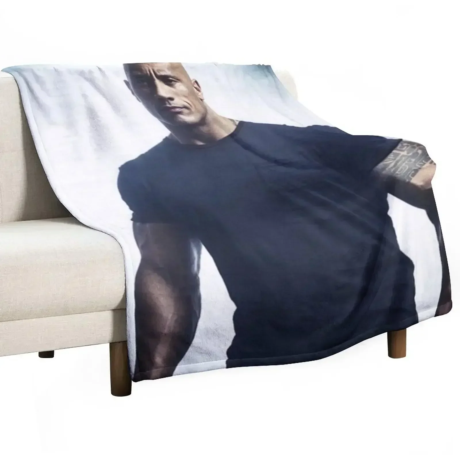 dwayne johnson Throw Blanket Picnic Decorative Sofas Luxury Designer Decorative Throw Cute Plaid Nap Blankets