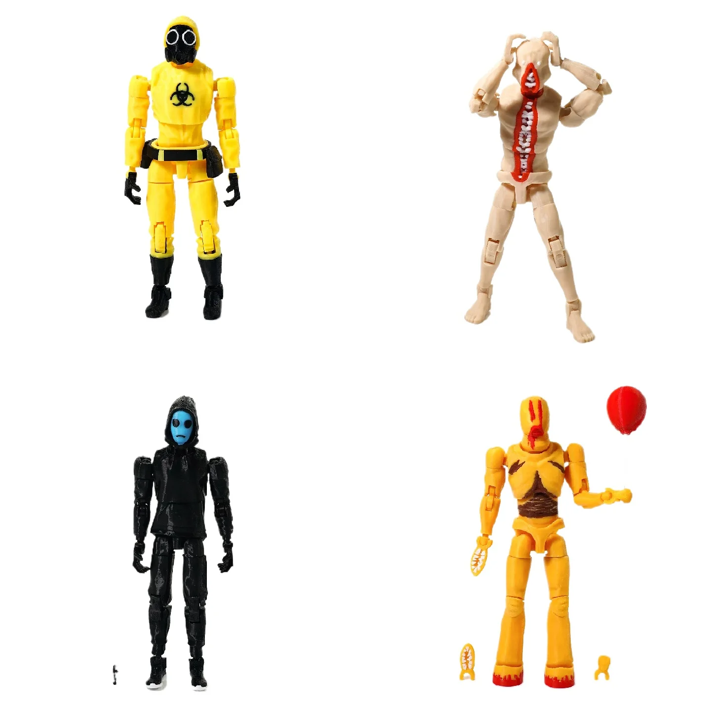 In Stock Super 3D 3D Printed Escape the Backrooms Experimenter Partygoers Skin-Stealer Dummy13 T13 Action Figure Toys