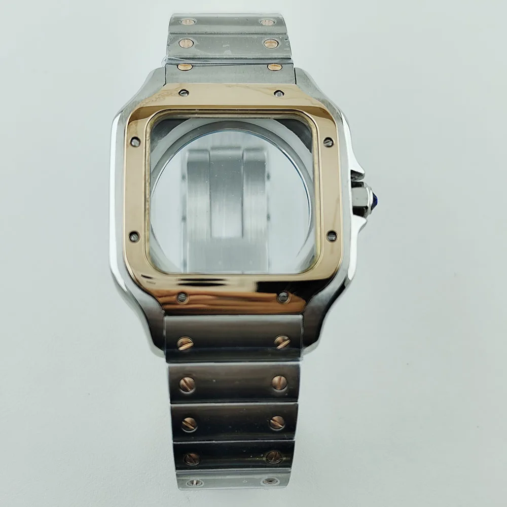 NH35 Case  Square Case Men's Stainless Steel Watch Case Suitable for NH35/NH36 Movement Watch Accessories