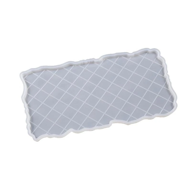 

Форма для лотка из силиконовой смолы, прямоугольная круглая форма для пластин, формы для литья из эпоксидной смолы с неровными