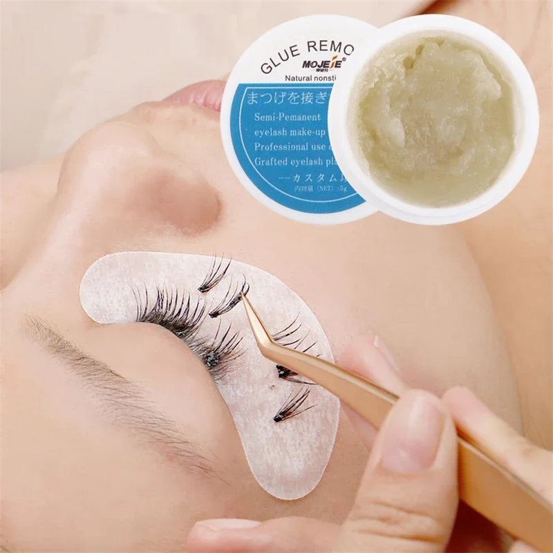Pfropfen Wimpern Verlängerung Make-Up Entferner Kleber 5g Nicht reizend Pflanzen Klebstoff Gel Entferner Wimpern Make-Up Entferner Creme