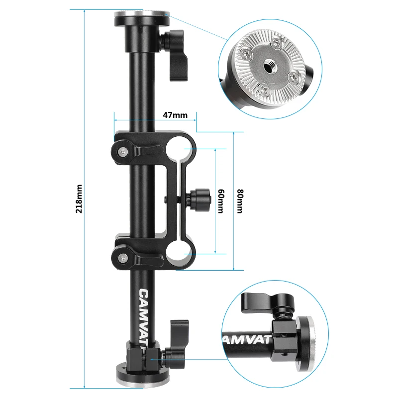 Hdrig ajustável borracha handgrip kit com arri roseta magia braço & ajustável central 15mm railblock adaptador para ombro rig