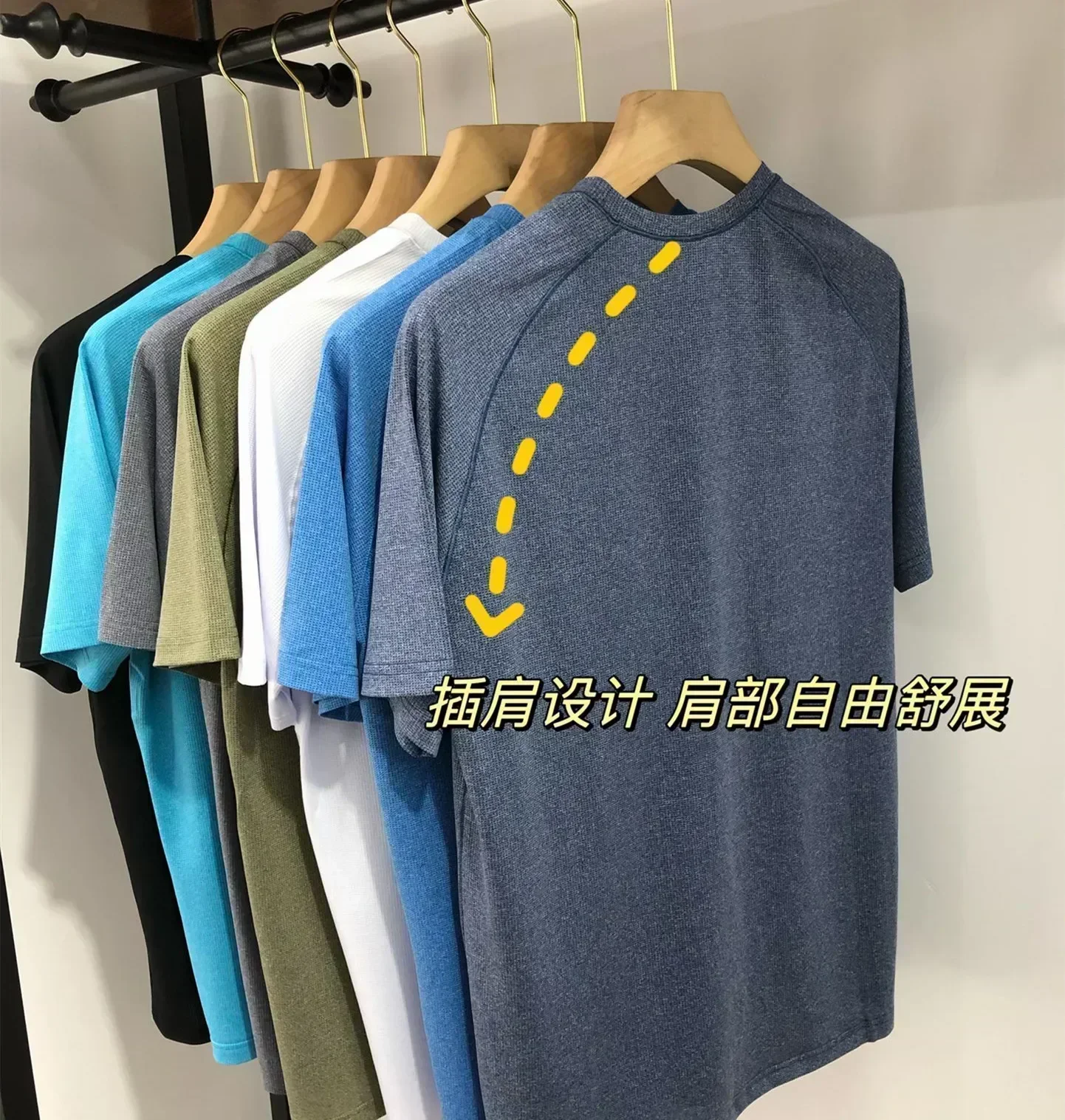 Lemon Men's Metal Vent Tech Men's sports short-sleeved T-shirt Casual 7-color Breathable Round Neck Quick Drying Sports T-shirt