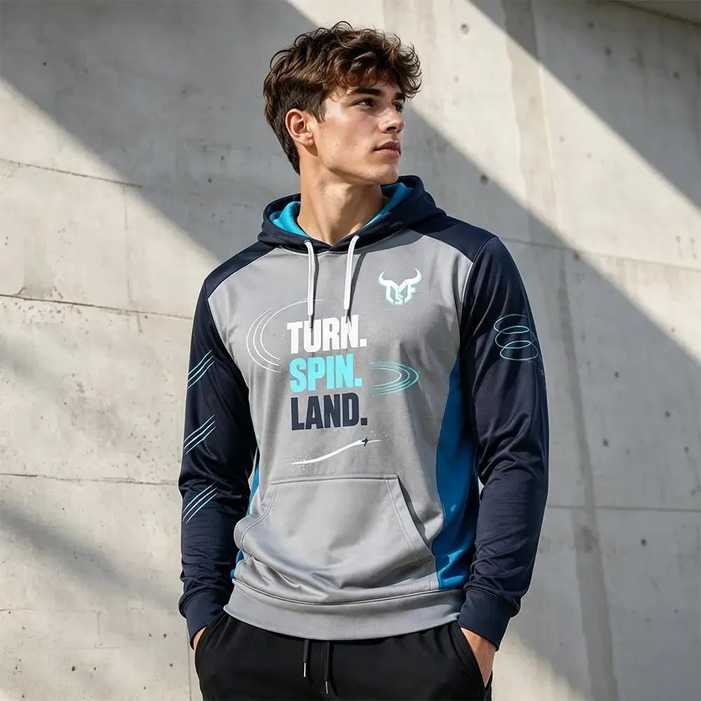 Men's Women's Figure Skating Graphic Print Pullover Hoodie Color Blocked Sports Sweatshirt Autumn Training Streetwear Top Gift