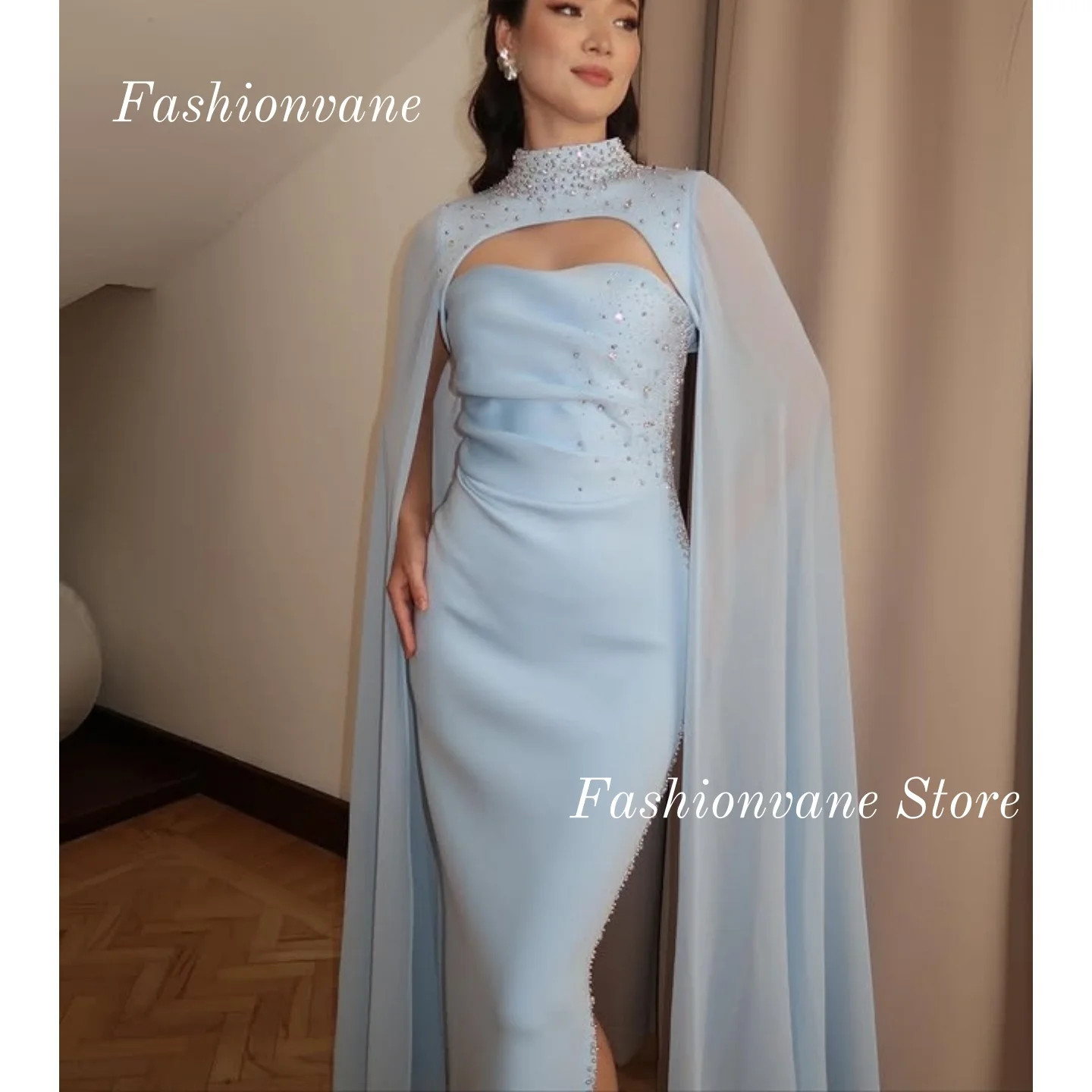 

Небесно-голубое платье для выпускного вечера с рюшами Вечернее платье русалки Элегантное платье без бретелек Саудовская Аравия Свадебное платье Платье Шарон