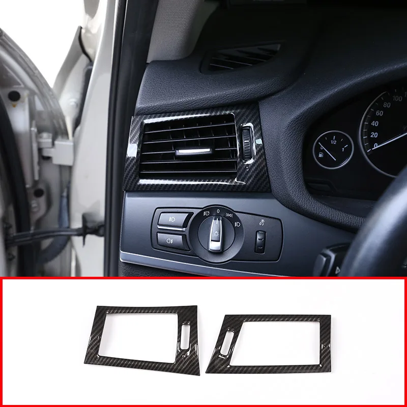 

Carbon Fiber For BMW X3 X4 F25 F26 2013-2017 ABS Side Air Conditioning Outlet Cover Trim Stickers Car Accessory For LHD