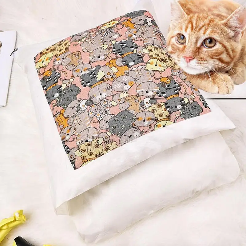 Cat Sleeping Bag Pet Sleeping Bag Bed Soft Washable Cat Beds Pet Mat Warming Pad Sack For Small Cats Medium Dogs Pets
