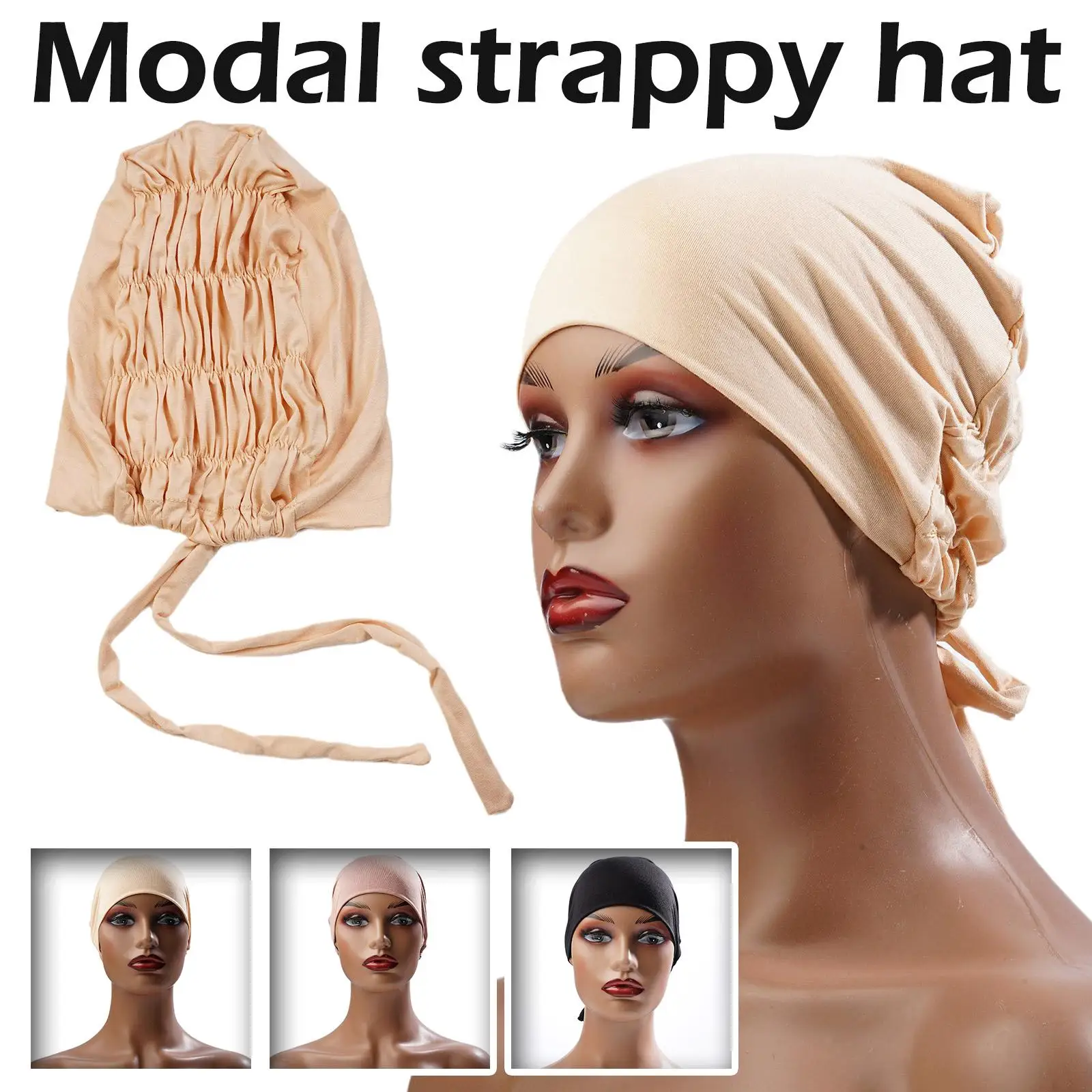 Hijab foderato in raso sotto la sciarpa musulmano elastico morbido Modal Undercap Tie fascia Hijab Tube Caps Turbante interno traspirante Hij M4h5