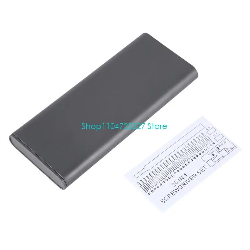 D8KF 26 in 1 Screwdriver Set Screw Driver Bits Multifunctional Repair Tool for Phone Watch Glasses PC