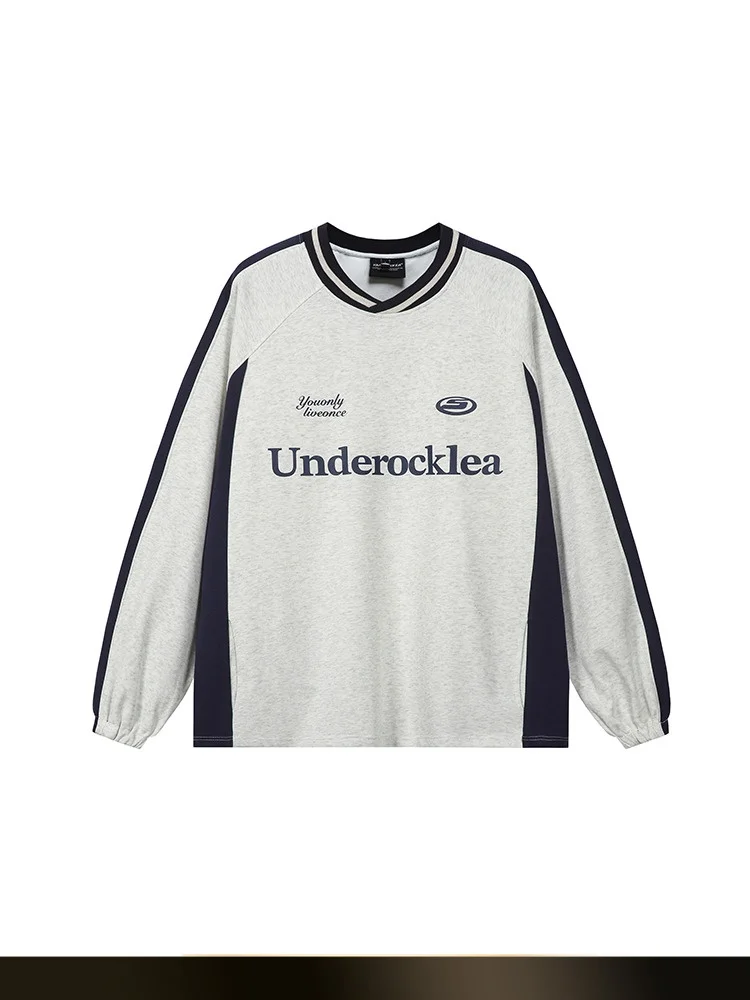 

Мужской свитшот в американском ретро-стиле с цветным буквенным принтом, круглым вырезом, весенний, в университетском стиле, парный, с длинными рукавами