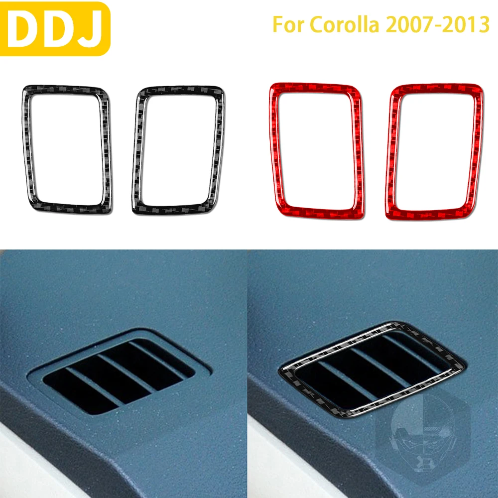 

For Toyota Corolla 2007 2008 2009 2010 2011 2012 2013 Accessories Carbon Fiber Interior Instrument Side Air Outlet Trim Sticker