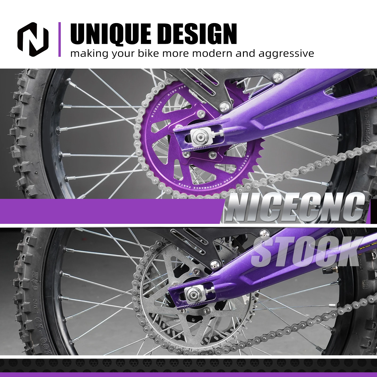 

NICECNC For Surron Light Bee X 48T Rear Sprocket Aluminum For Sur-ron Light Bee S L1E For Segway X160 X260 Electric Dirt Bike
