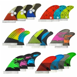 M Surfboard Fins Tri Fins Thruster Double Tabs 2 Surfing Stabilizers Surf Fins Multicolor UPSURF FCS 2 Fins Performance Core