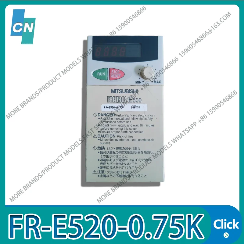 FR-E520-0.75K 0.75kw Frequency converter Second-hand tested ok Fast Shipping