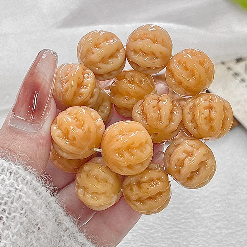 Boutique Root Carving Beijing Octagonal Hand String Bodhi Zi Wen Wan Pan Playing Nian Zhu Buddha Bead Bracelet