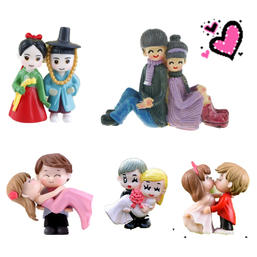 Cute Mini Figurines Miniature Old Granny Grandpa Resin Crafts Ornament Fairy Garden Supplies Mini Home Decoration