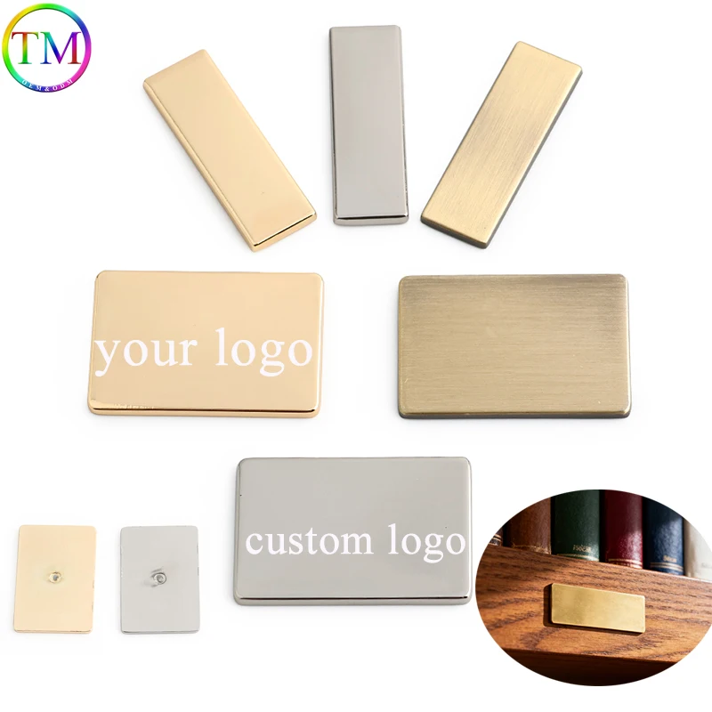 50-100 قطعة 36x12 مللي متر 36x24 مللي متر النقش بالليزر اسم شارة لوحة تسمية معدنية إصلاح بواسطة لاصق للحقائب صندوق البريد معرف لوحة اسم الباب العلامات #1