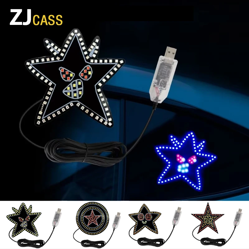 

Car star window lamp LED decorative lamp Christmas & Halloween Decoration Atmosphere light rear window expression lamp
