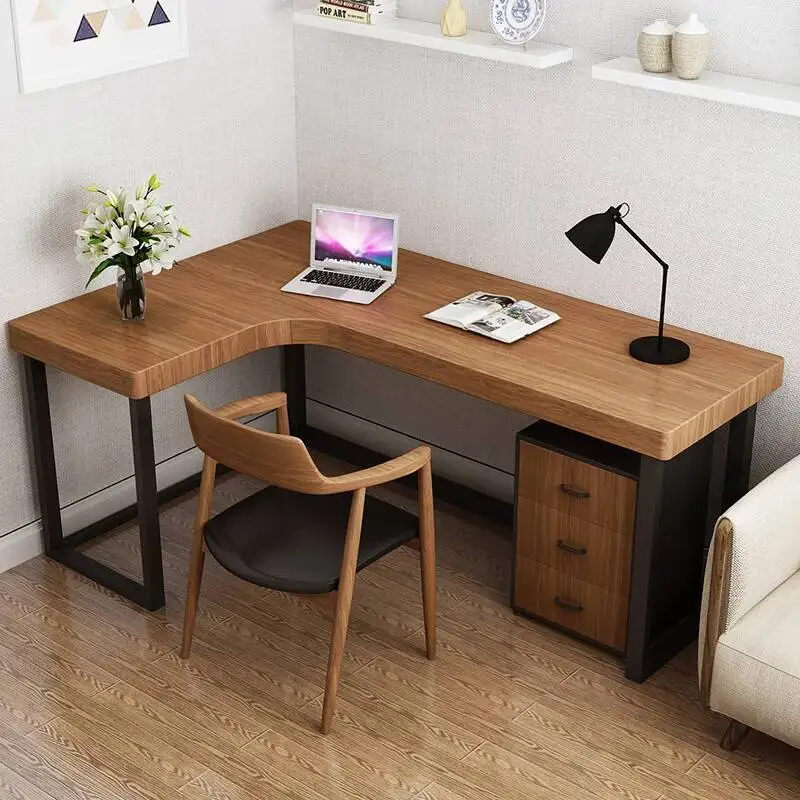 

Designer Shape Wood L Luxury Computer Desk Funny Wooden Office Computer Desks Organizer Workbench Mesas De Computador Furniture