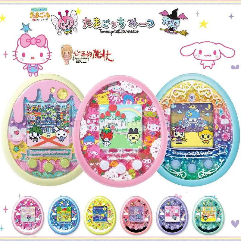 Limitowana edycja BANDAI japonia Tamagotchi spotyka Tamagochi elektroniczny zwierzak Kawaii dzieci prezent zabawka kolekcja gier dla dzieci prezent urodzinowy