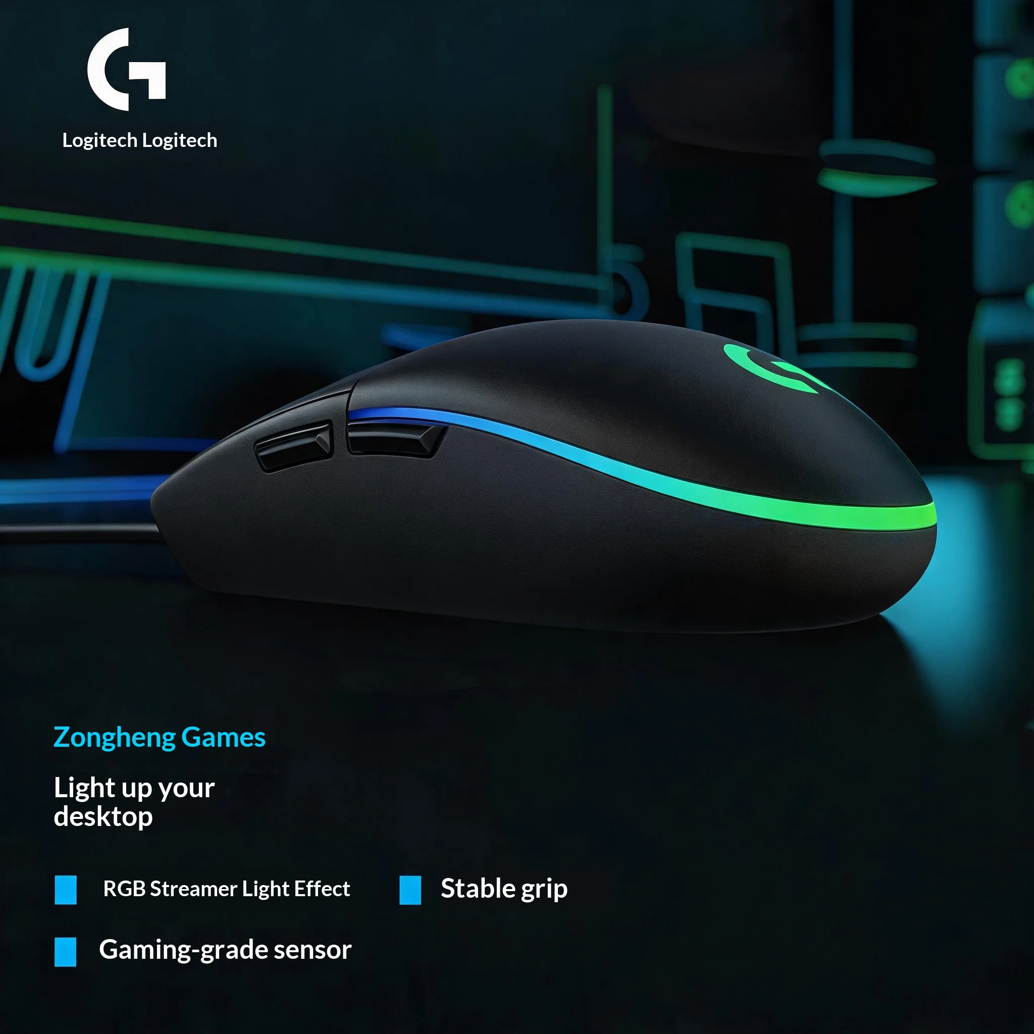 Logitech G102 Wired Gaming Mouse 8000DPI Optical Sensor RGB Lighting 6 Keys Programmable Mice For Game And Office Work