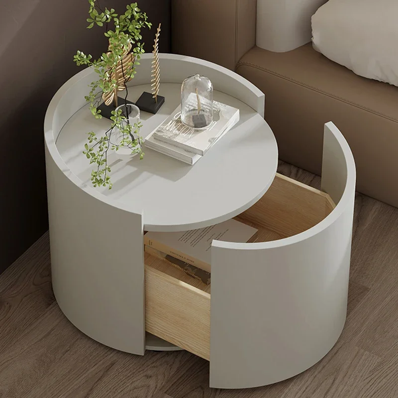 Design Round Nightstands Storage Minimalist Pretty Mini Small Kawaii Nightstands Drawers Luxury Table De Chevet Home Furniture